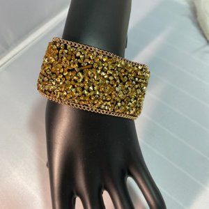 Two Gold and Silver Sprinkle Bracelet Cuffs